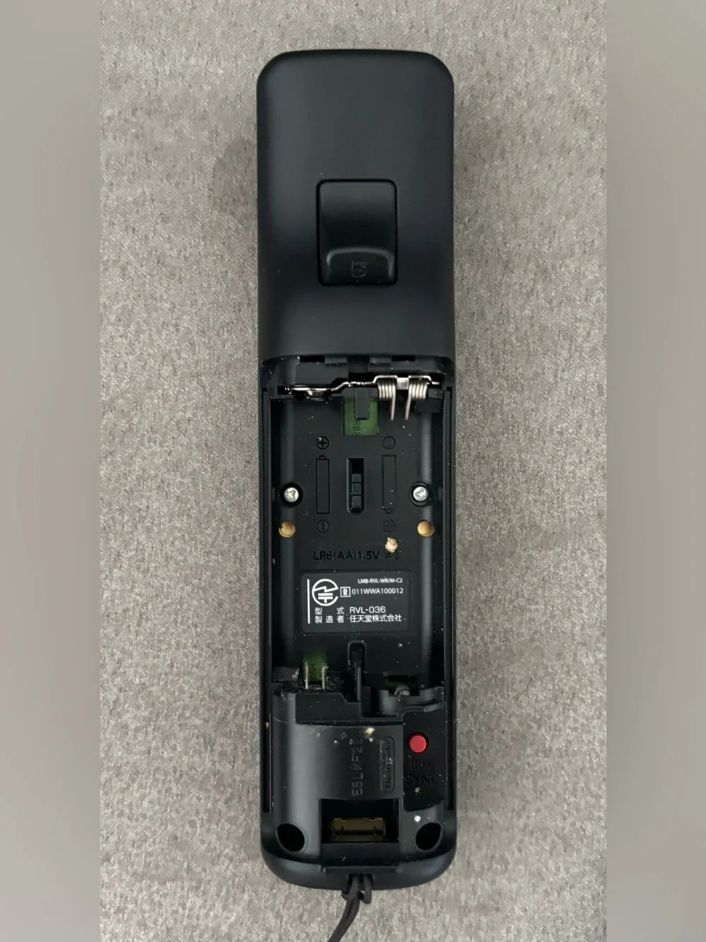 Nintendo Wii RVL-036 Motion Plus OEM Black Remote Controller With Sleeve & Strap